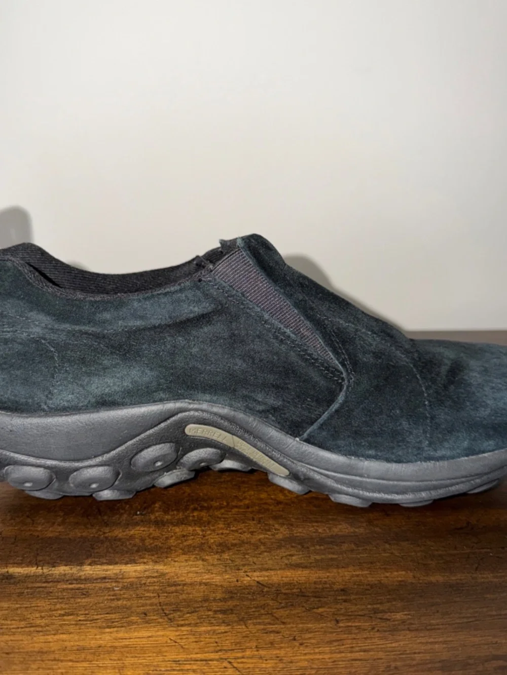Merrell Men's Jungle Suede Leather Slip-On Shoes Black Size 11 Wide